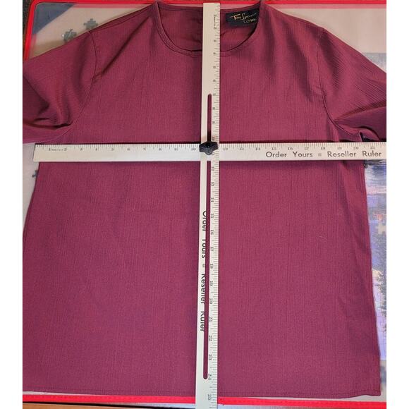 VTG Toni Garment for CC Magic Blouse M/L Maroon Cottagecore Classic EUC - Picture 6 of 6